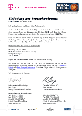 Pressemitteilung der BBL